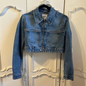 Zara Cropped Jean Jacket